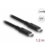 Delock Kabel USB4™ 40 Gbps koaxial 1,2 m USB PD 3.1 Extended Power Range 240 W