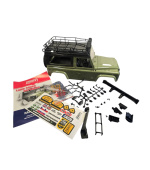 Olivová karoserie Land Rover RMT 1:12- se světelnou rampou