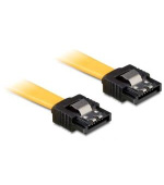 Delock Kabel SATA III 20 cm, přímý/přímý, žlutý, kovová západka