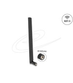 Delock WiFi 6 anténa RP-SMA samec 3 - 6 dBi všesměrová s otočným kloubem černá