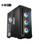 FSP/Fortron ATX Midi Tower CMT520 PLUS black, průhledná bočnice, 4 x A.RGB LED 120 mm ventilátor