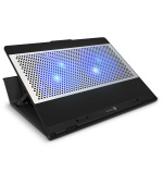 CONNECT IT FrostBlast chladicí podložka pod notebook s modrým podsvícením, ČERNÁ