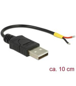 Delock Kabel USB 2.0 Typ-A samec > 2 x dráty bez konektoru 10 cm