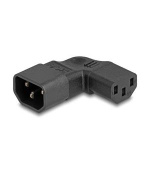 Delock Napájecí adaptér IEC 60320 – z C14 na C13, zástrčka / zásuvka, 10 A, 90°, levý / pravý, pravoúhlý