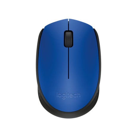 Logitech M171/Kancelářská/Optická/1 000 DPI/Bezdrátová USB/Černá-modrá
