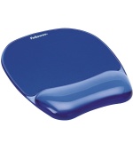 Fellowes Podložka pod myš a zápěstí CRYSTAL gelová modrá