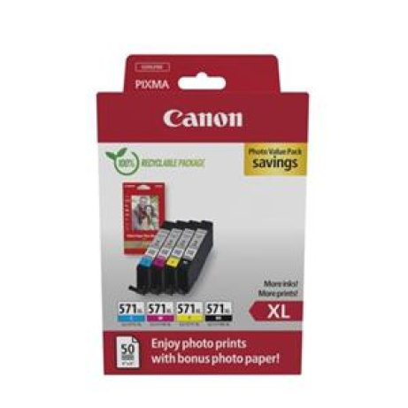Canon cartridge CLI-571XL BK/C/M/Y PHOTO VALUE pack / 4x11ml