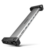 AXAGON HMC-10HLS, USB 5Gbps hub, 4x USB-A, HDMI 4k/60Hz, RJ-45 GLAN, SD/mSD, PD 100W, kabel 25cm