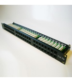DATACOM Patch panel 48p. Cat5e 1U BK 8x6p. Modul, UTP, 19"