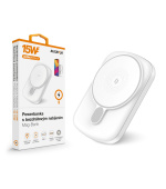 ALIGATOR Powerbanka s bezdrátovým nabíjením ALIGATOR Mag-Bank, určeno pro Magsafe, 5000mAh, bílá