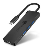 CONNECT IT USB-C hub, 5v1 (USB-C,3xUSB-A,HDMI), externí, ANTRACITOVÝ