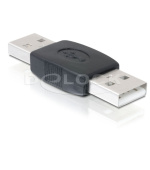 Delock USB Adapter, USB A černý samec/samec (spojka)