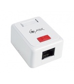 Zásuvka Solarix CAT5E UTP 1 x RJ45 na omítku bílá