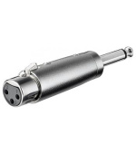 PremiumCord XLR mikrofonní redukce, XLR female - Jack 6,3mm mono male
