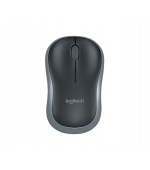 Logitech M185 nano/Kancelářská/Optická/1 000 DPI/Bezdrátová USB/Šedá