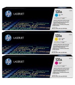 HP 131A trojbalení - azurová, purpurová, žlutá