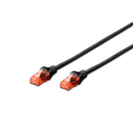Digitus Ecoline Patch Cable, UTP, CAT 6e, AWG 26/7, černá 5m, 1ks