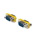 Digitus sériový adaptér Gender Changer, D-Sub9, metal housing, M/M, with Hex screws