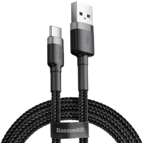 Baseus datový kabel Cafule USB-C 3m 2A šedo-černý