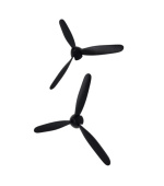 Třílistá vrtule pro letadla s černým unašečem NEW VERSION 2ks