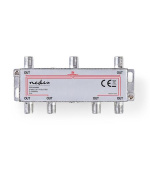 Nedis SSPL600ME - CATV F-Rozbočovač | Max. zisk 10 dB | 5–1 000 MHz | 6 Výstupů