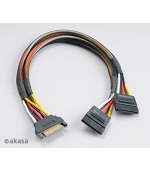 SATA napájecí rozdvojka Sata(M) na 2xSata(F) 30 cm