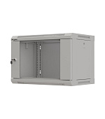 LANBERG 19" RACKOVÁ SKŘÍŇ PRO MONTÁŽ NA STĚNU 6U/540X350 (FLAT PACK) S PROSKLENÝMI DVEŘMI ŠEDÁ