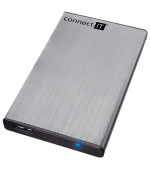 CONNECT IT externí box LITE pro HDD 2,5" SATA, USB 3.0 stříbrný