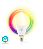 Nedis WIFILRC10E14 - SmartLife LED žárovka|Wi-Fi | E14 | 470 lm | 4.9 W | RGB / Teplé až chladné bílé | Android / IOS| s