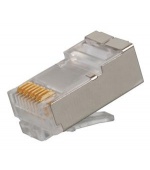 Konektor RJ45 CAT6 STP 8p8c na drát,100ks
