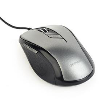 Gembird Myš MUS-6B-01, černo-stříbrná, USB