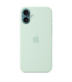 iPhone 16 Plus Silicone Case with MS - Aquamarine