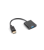 LANBERG adaptér DisplayPort 1.1 na VGA, M/F, kabel 20cm, černý