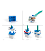 Delock Modul Keystone RJ45, ze zásuvkového na LSA Cat.6A, beznástrojový, s modrým otočným zámkem
