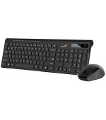 Genius SlimStar 8230 Set klávesnice a myši, bezdrátový, CZ+SK layout, Bluetooth, 2,4GHz, USB, Copilot, černý