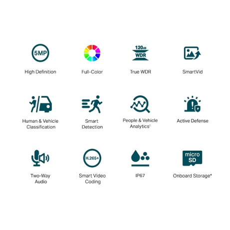 TP-Link VIGI C350(6mm) VIGI 5MP Full-Color Bullet Network Camera