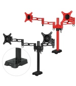ARCTIC Z2 red - dual monitor arm with USB Hub inte