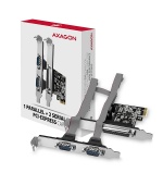 AXAGON PCEA-PSN, PCIe řadič - 1x paralelní (LPT) + 2x sériový port (RS232) 250 kbps, vč. LP