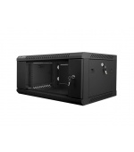 Nástěnný rack 19'' 4U 600X450mm černý flat pack