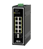 Přepínač 8x zdroj Unmanaged Ethernet Switch, 10/100/1000Mb/s, 2GbE SFP, PoE+ 30W, -40°?+75°C, DIN