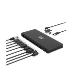 PORT CONNECT Dokovací stanice pro kanceláře, USB-C, 2x4K, černá