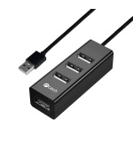 C-TECH UHB-U2, USB HUB 4x USB 2.0, černá