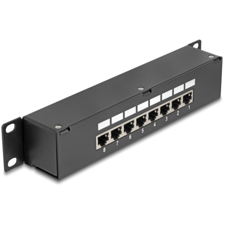 Delock 10” Propojovací patch panel, 8 portový, Cat.6