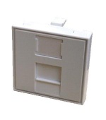 DATACOM Modul 45x45mm do parapetní lišty s clonkou bílý