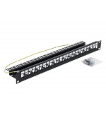 19" modulární patch panel pro max.24 keystonů