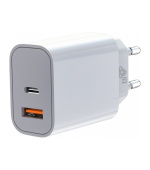 TB nabíječka USB-C + USB-A 2x3A bilá