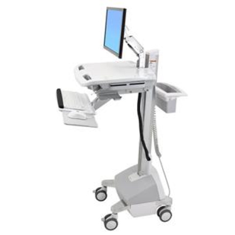 ERGOTRON StyleView® Cart with LCD Arm, Powered, pojízdný vozík s napájením, rameno pro LCD,  kláv.