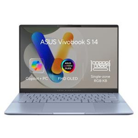 ASUS Vivobook S 14 - Ultra 7 Processor 256V/16GB/1TB SSD/Intel Arc Graphics/14"/WUXGA/OLED/2y PUR/Win 11 Pro/modrá