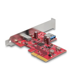 Delock PCI Express x4 Karta na 1 x externí USB 10 Gbps USB Type-C™ samice + 1 x interní USB 10 Gbps Typ-A samice
