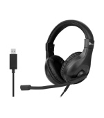 Sluchátka k PC C-TECH MHS-05U, USB černá